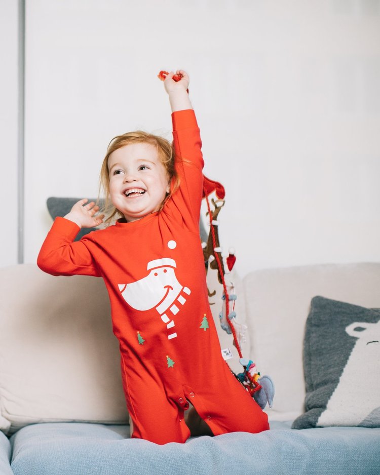 Baby Holiday Red Dog Jumpsuit