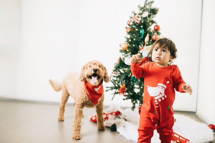 Baby Holiday Red Dog Jumpsuit