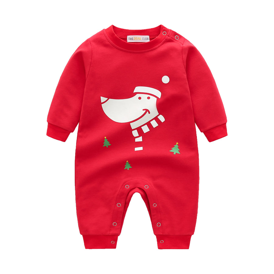 Baby Holiday Red Dog Jumpsuit
